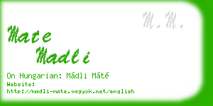 mate madli business card